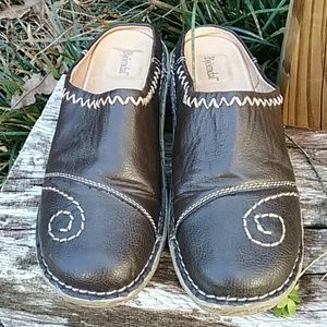 Bjorndal Brown Leather Mules